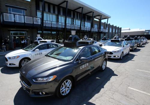 Photo of Uber's Ford Fusion self-driving cars