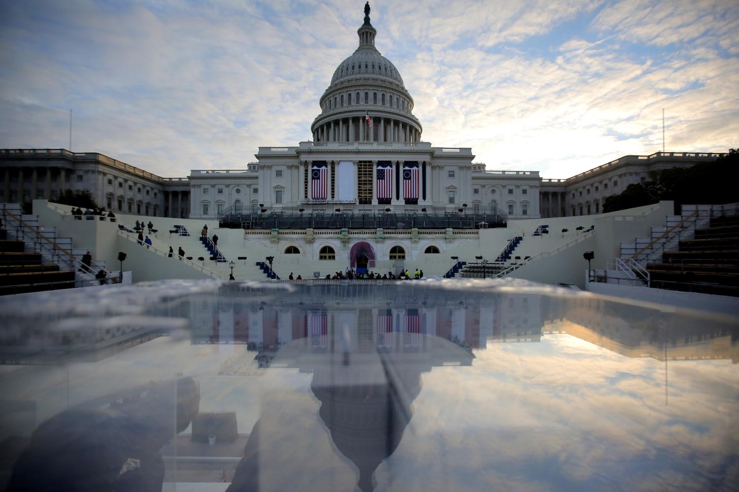 The U.S. Capitol is seen during a rehearsal for the inauguration ceremony of U.S. President-elect Donald Trump in Washington, U.S., January 15, 2017. REUTERS/Carlos Barria - RTSVLQ1