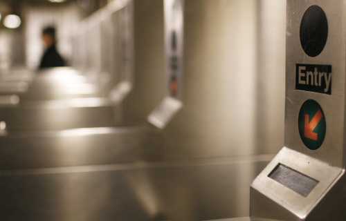 Train station fare machines