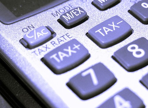 A close-up photo of a calculator.