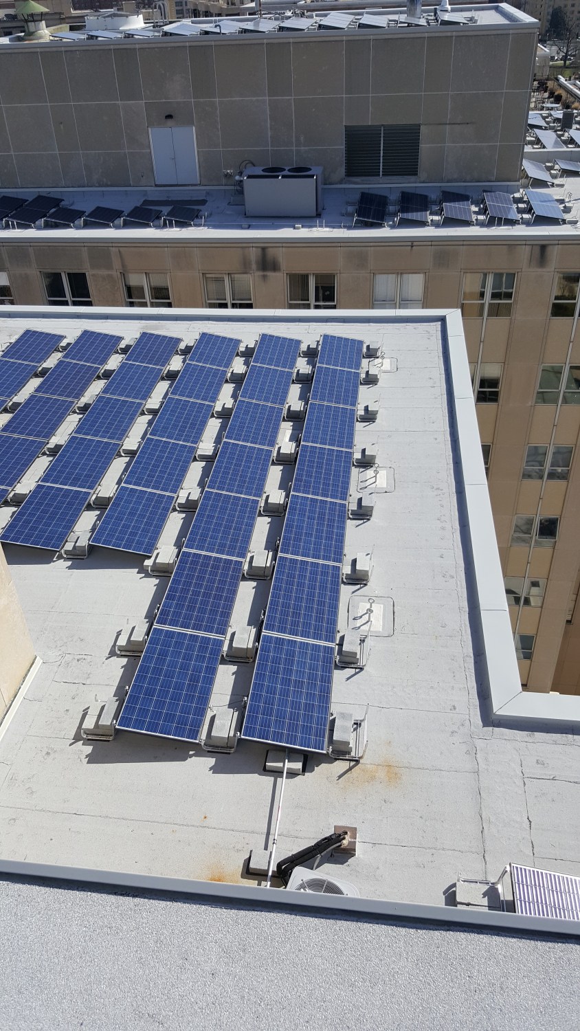 Solar array on Brookings Institution's roof