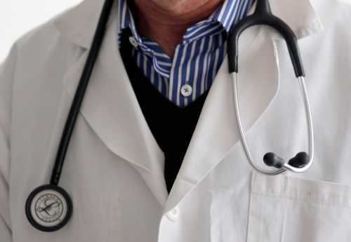 A doctor with a stethoscope
