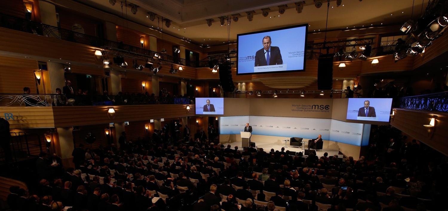 Russia's Foreign Minister Sergey Lavrov delivers his speech during the 53rd Munich Security Conference in Munich, Germany, February 18, 2017. REUTERS/Michaela Rehle - RTSZ91G