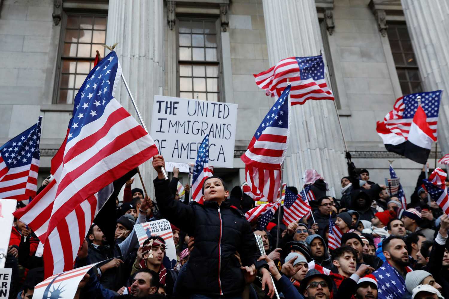 Immigration protest in NYC
