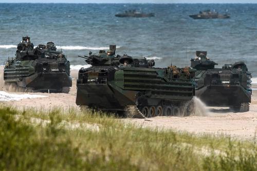 More than five thousand air, sea and ground troops take part in a multinational NATO maritime exercise BALTOPS in the Baltic Sea to demonstrate the resolve of allied and partner forces to defend the Baltic region near Ustka, Poland June 17, 2015. REUTERS/Agencja Gazeta THIS IMAGE HAS BEEN SUPPLIED BY A THIRD PARTY. IT IS DISTRIBUTED, EXACTLY AS RECEIVED BY REUTERS, AS A SERVICE TO CLIENTS. POLAND OUT. NO COMMERCIAL OR EDITORIAL SALES IN POLAND. - RTX1GXV7