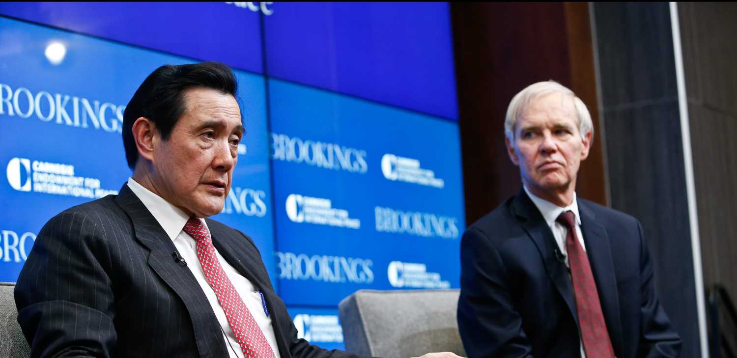 Former Taiwan President Ma Ying-jeou and Richard Bush
