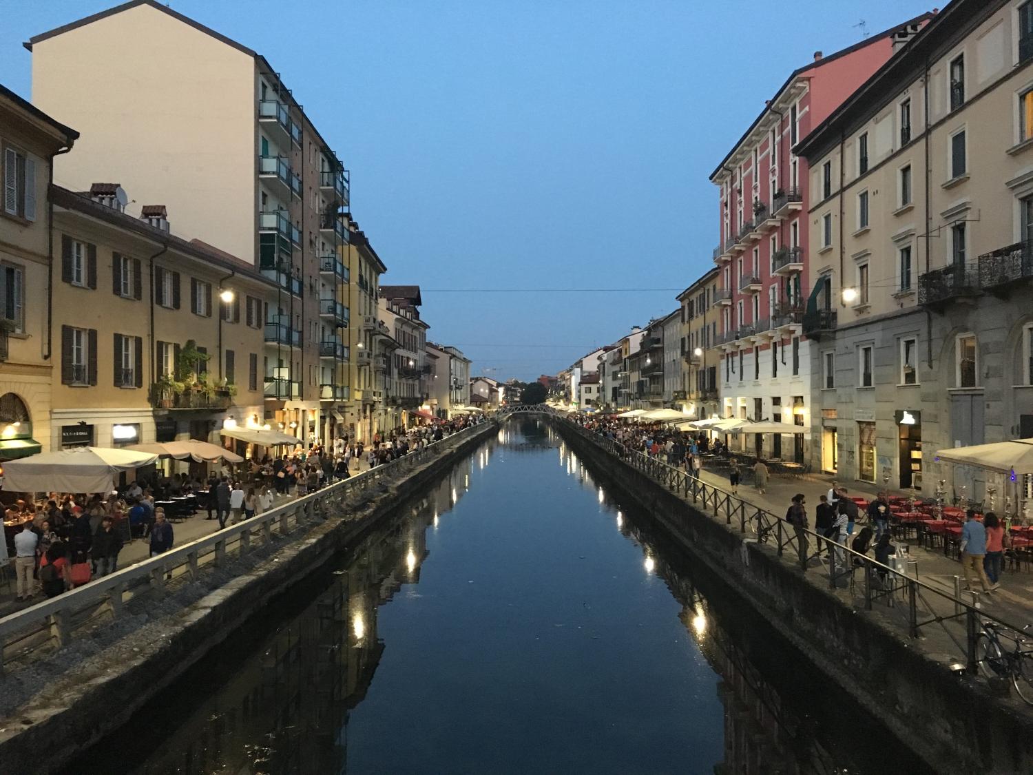 Milan, Italy’s revitalizing Navigli canal district (Photo taken by Alaina Harkness, September 2016)