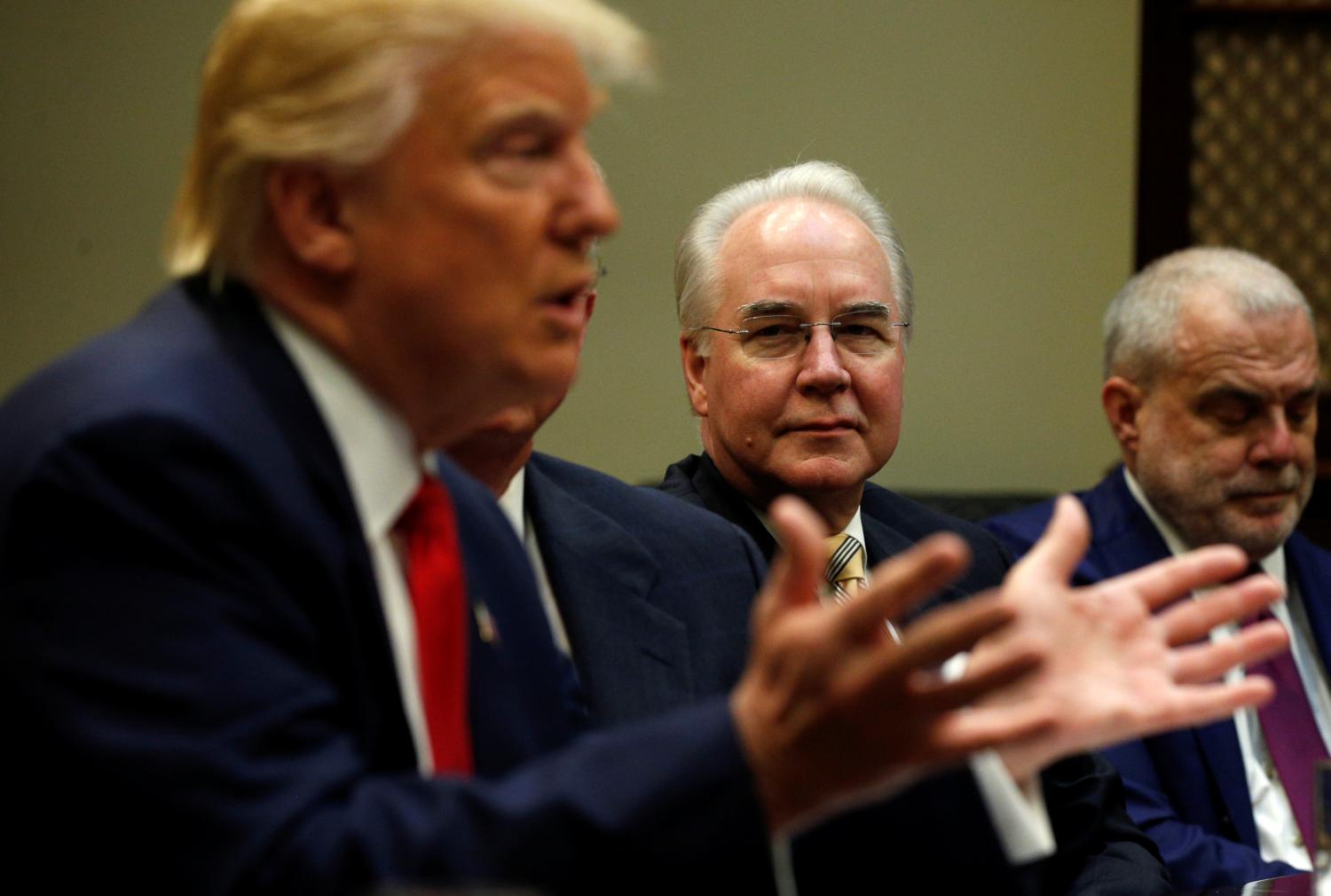 Trump and Price sitting together