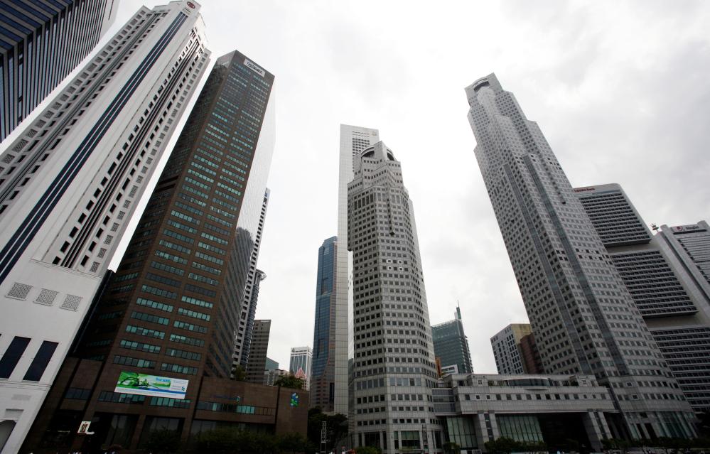 A view of Singapore's financial district