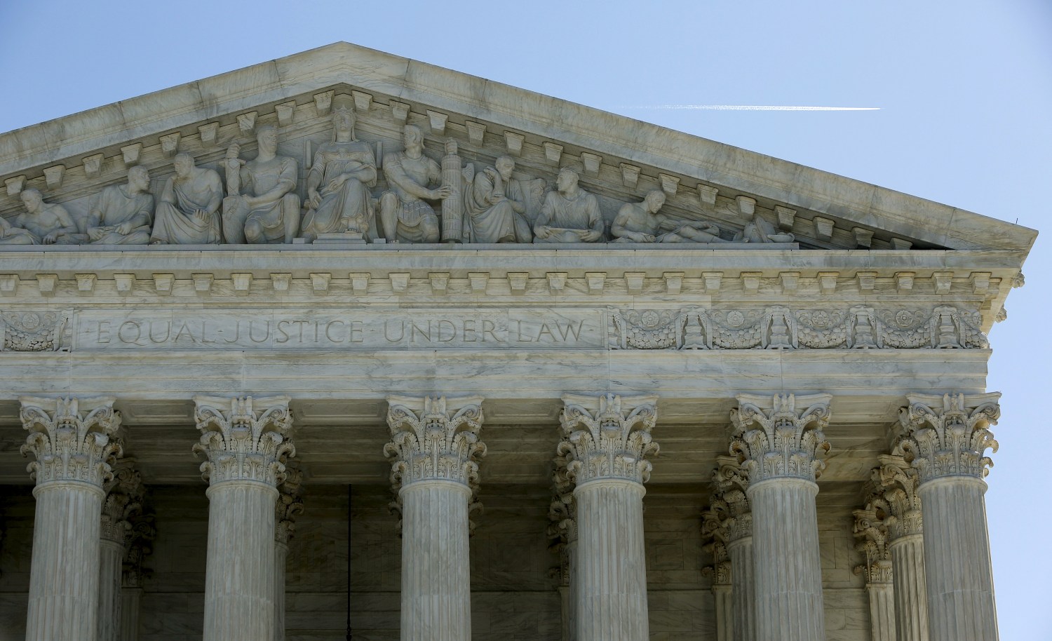 The U.S. Supreme Court building facade in Washington