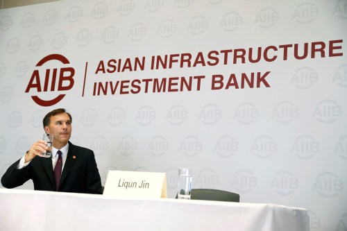 Canada's Finance Minister Bill Morneau attends a news conference at the headquarters of the Asian Infrastructure Investment Bank (AIIB) in Beijing, China, August 31, 2016. REUTERS/Thomas Peter - RTX2NP7N