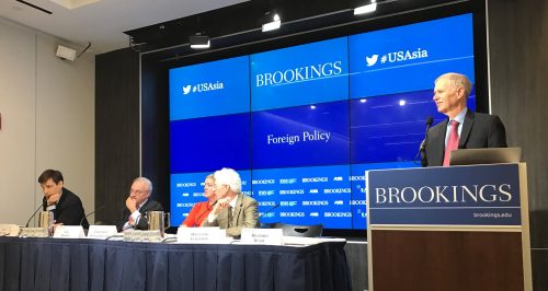 Photo of the panel at a recent Brookings panel event on Asia.