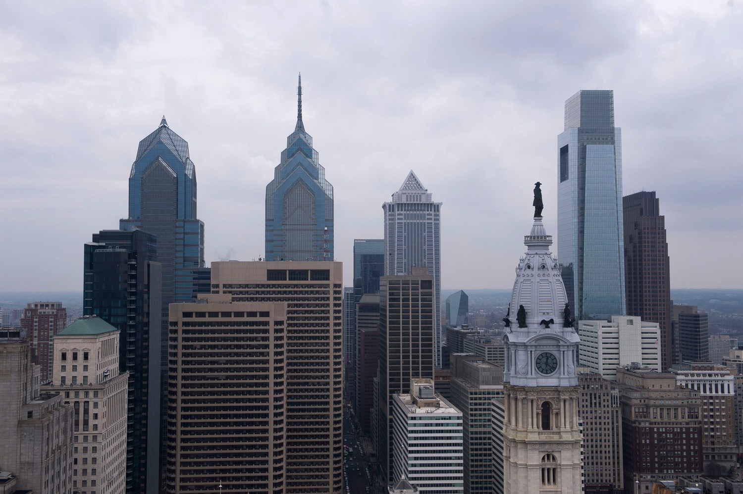 A view of the downtown skyline in Philadelphia