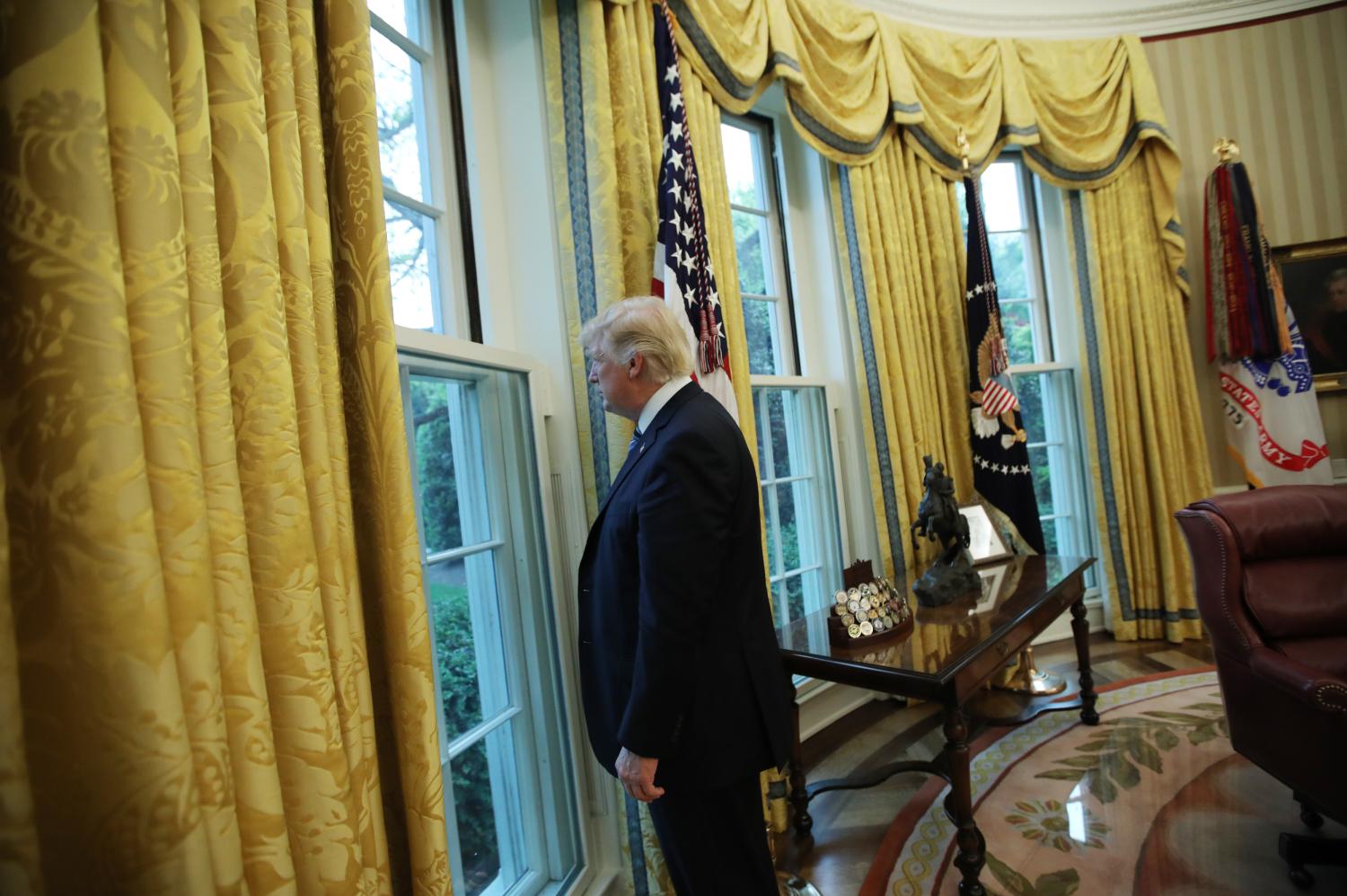 President Donald Trump in the Oval Office