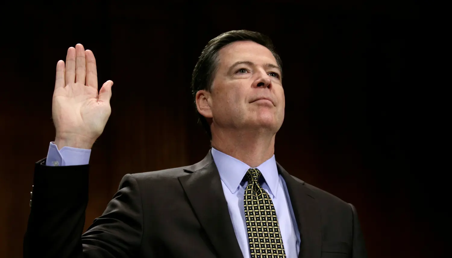 FBI Director James Comey is sworn in to testify before a Senate Judiciary Committee