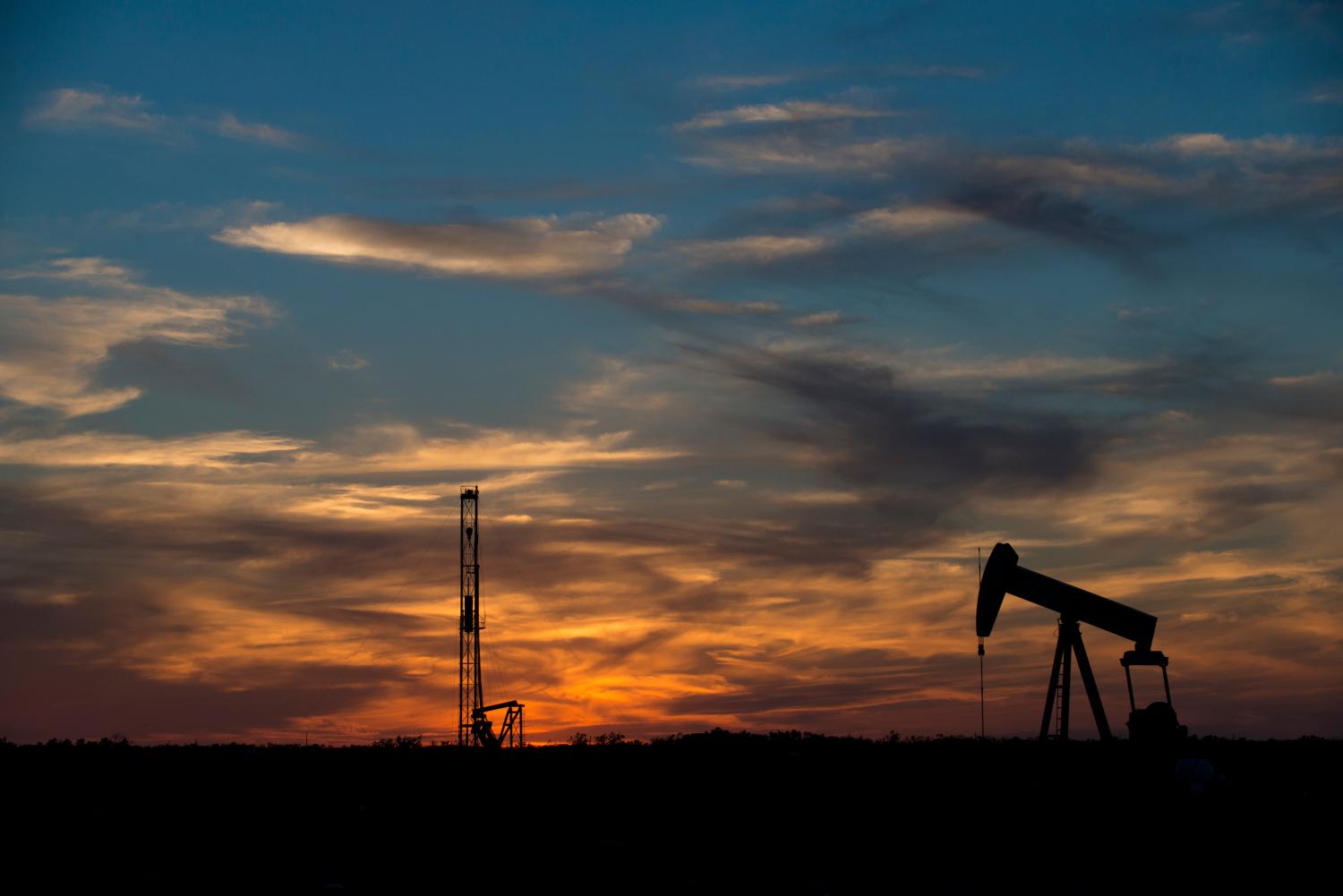 Rigging equipment is pictured in a field outside of Sweetwater, Texas.