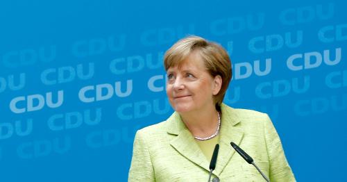 German Chancellor Angela Merkel addresses a news conference after the Schleswig-Holstein regional state elections, in Berlin, Germany, May 8, 2017. REUTERS/Fabrizio Bensch - RTS15NRQ