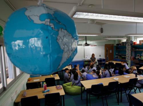 A classroom in Hong Kong