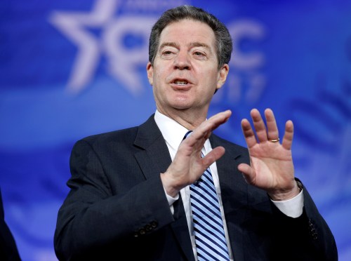 Republican Governor Sam Brownback of Kansas, speaks during the Conservative Political Action Conference (CPAC).