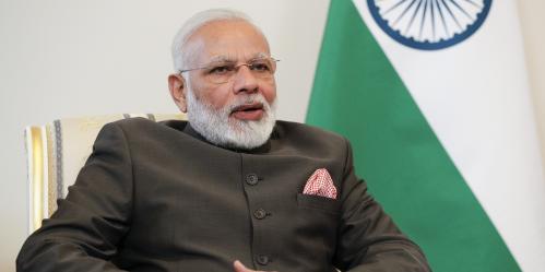 Indian Prime Minister Narendra Modi meets with Russian President Vladimir Putin on the sidelines of the St. Petersburg International Economic Forum (SPIEF), Russia, June 1, 2017. REUTERS/Dmitri Lovetsky/Pool - RTX38IZU