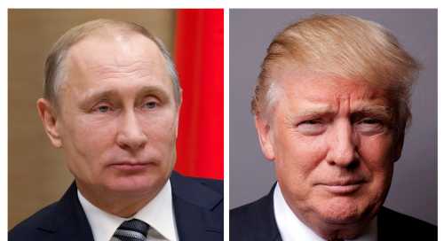 FILE PHOTO: A combination of file photos showing Russian President Vladimir Putin at the Novo-Ogaryovo state residence outside Moscow, Russia, January 15, 2016 and U.S. President Donald Trump posing for a photo in New York City, U.S., May 17, 2016. REUTERS/Ivan Sekretarev/Pool/Lucas Jackson/File Photos TPX IMAGES OF THE DAY - RTS14Q0M