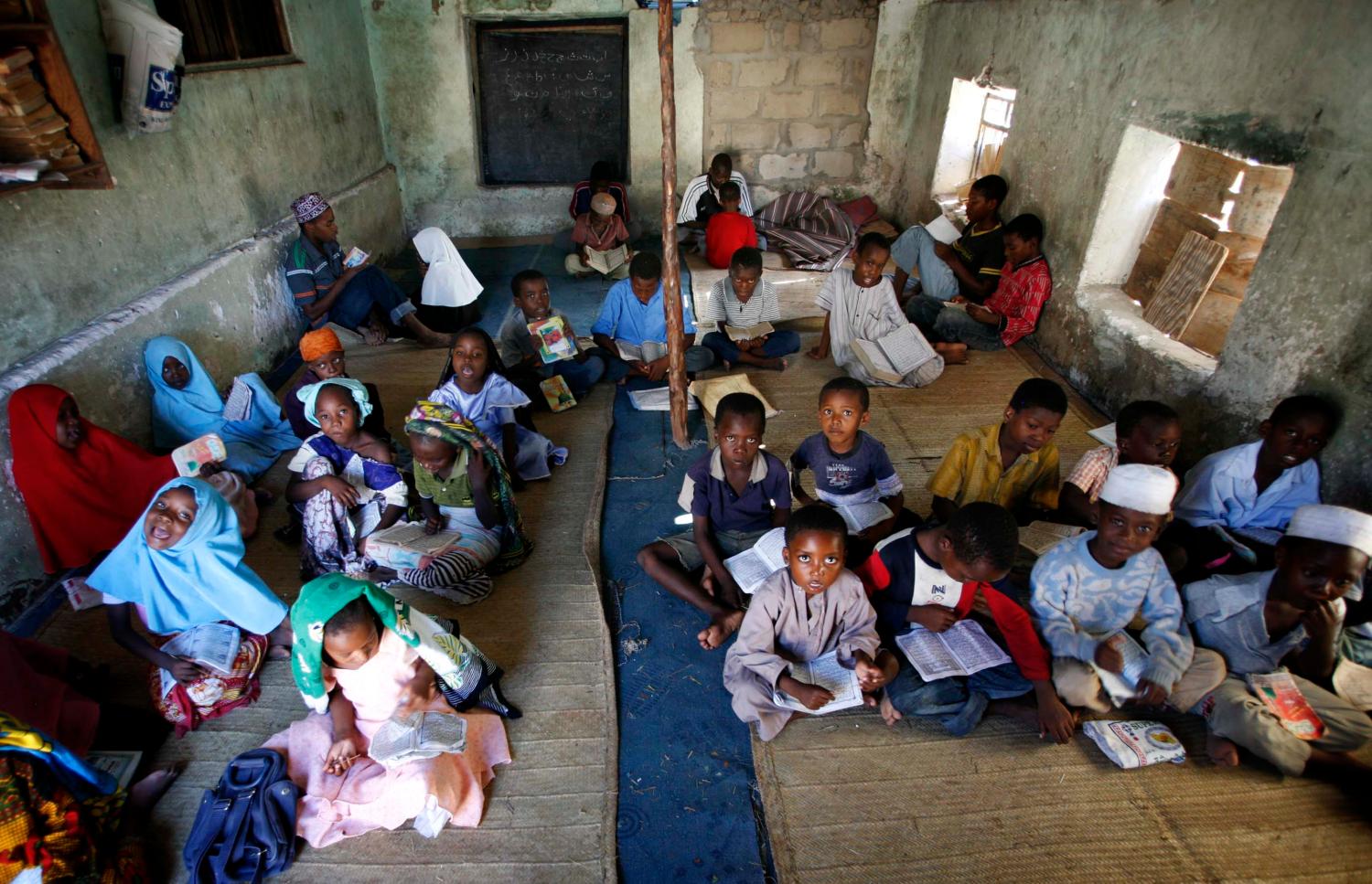 Children attend school in Zanzibar