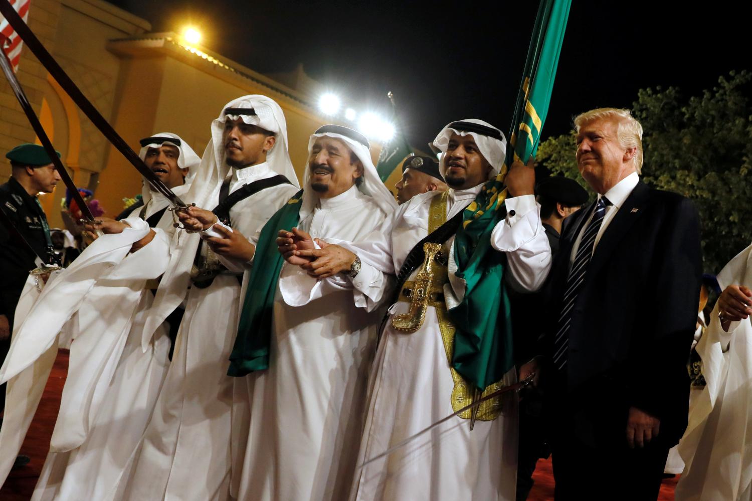 President Trump with Saudi leaders
