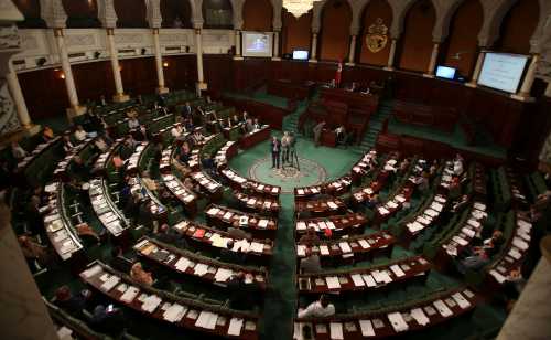 A general view shows the Assembly of the Representatives of the People in Tunis, Tunisia, May 10, 2016. The Tunisian parliament on Thursday approved a new banking bill to modernize financial services, a second reform called for by the International Monetary Fund after a disputed central bank law passed last month. Picture taken May 10, 2016. REUTERS/Zoubeir Souissi - RTX2E2KH