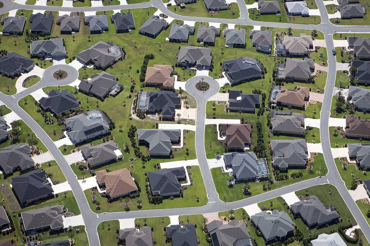 An aerial view of The Villages retirement community in Central Florida, June 27, 2015.