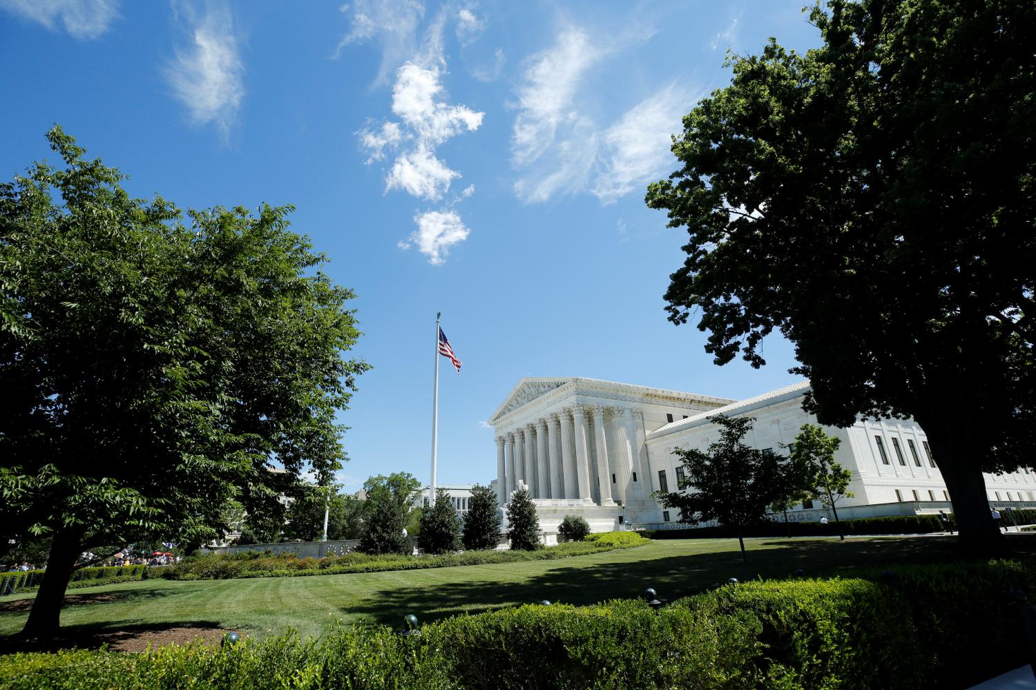 The building of the U.S. Supreme Court is seen after it granted parts of the Trump administration's emergency request to put his travel ban into effect immediately while the legal battle continues, in Washington