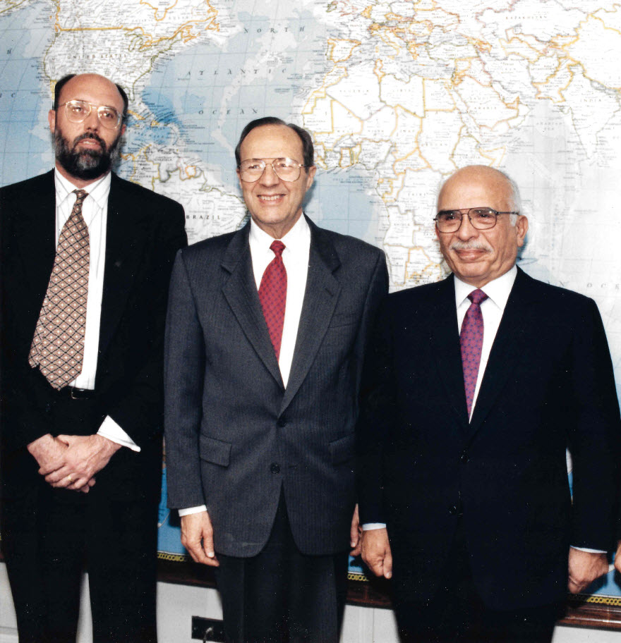 Bruce Riedel, Secretary of Defense William Perry, King Hussein of Jordan.