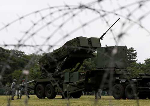 Japan Self-Defense Forces (JSDF) soldiers hold a drill to mobilise their Patriot Advanced Capability-3 (PAC-3) missile unit in response to recent missiles launch by North Korea, at JSDF Asaka base in Asaka, north of Tokyo, Japan, June 21, 2017. REUTERS/Issei Kato