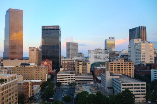 Downtown Atlanta is seen from the SkyView Atlanta