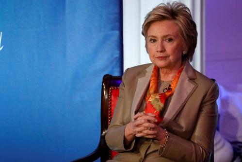 Former U.S. Secretary of State Hillary Clinton takes part in the Women for Women International Luncheon in New York City, New York, U.S., May 2, 2017. REUTERS/Brendan McDermid - RC1FD3A3C6A0
