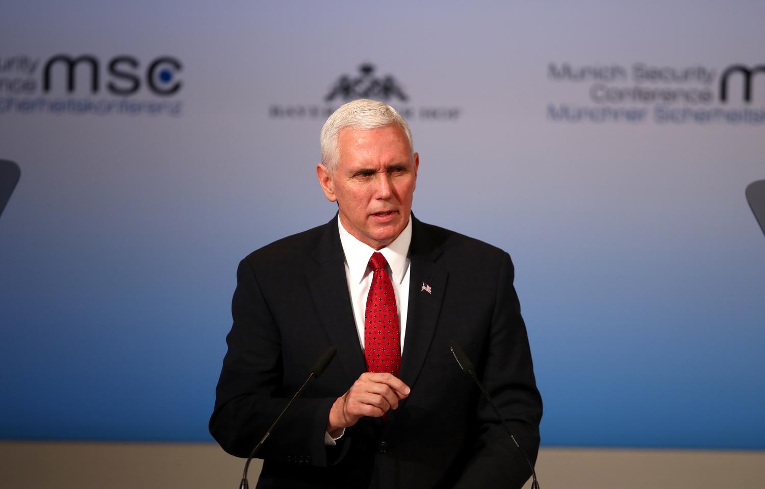 U.S. Vice President Pence speaks at 2017 Munich Security Conference