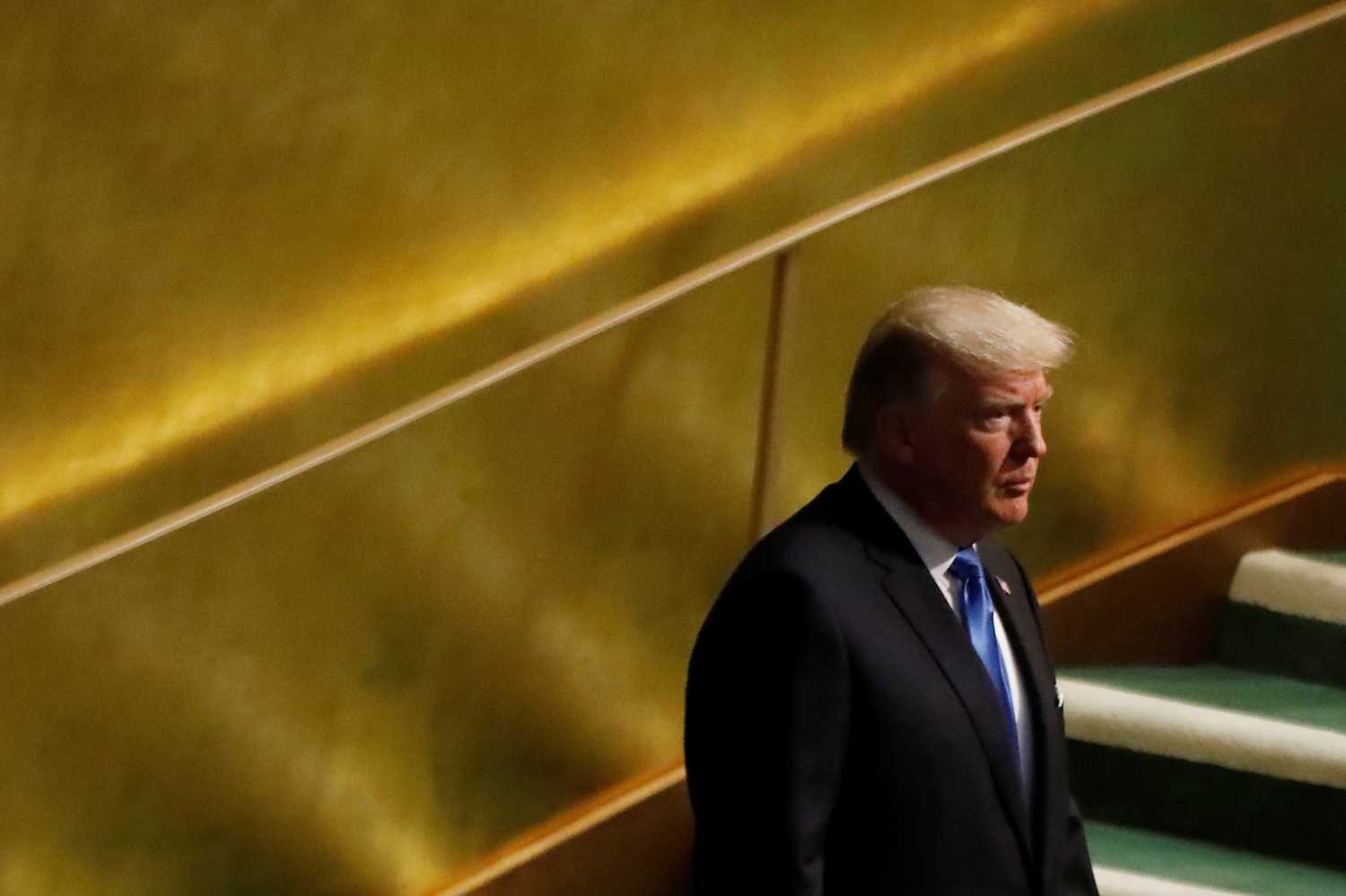 U.S. President Donald Trump arrives to address the 72nd United Nations General Assembly at U.N. headquarters in New York, U.S., September 19, 2017. REUTERS/Shannon Stapleton - RC1B4855D190