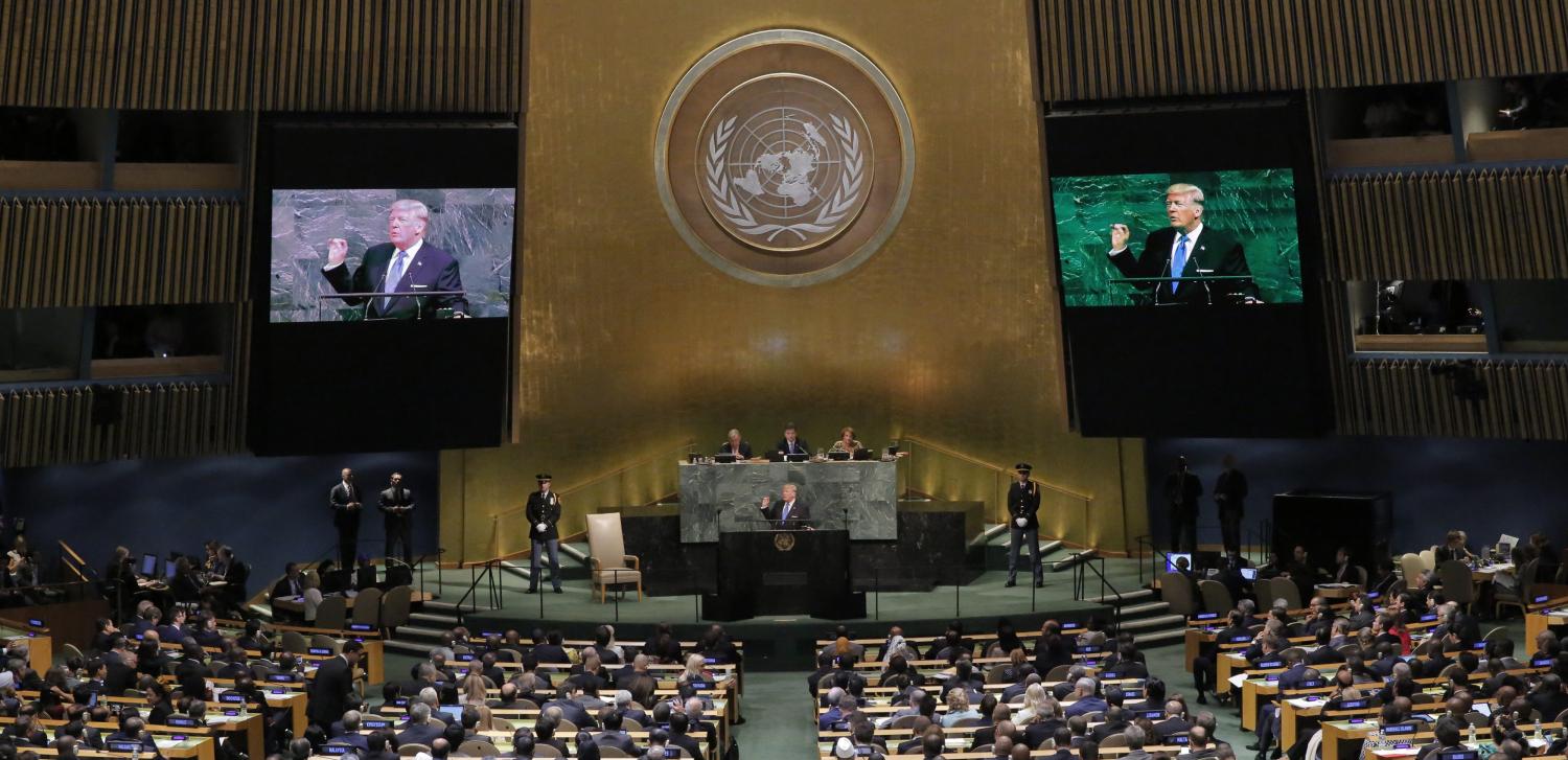 U.S. President Donald Trump addresses the 72nd United Nations General Assembly at U.N. headquarters in New York, U.S., September 19, 2017. REUTERS/Lucas Jackson - HP1ED9J17ILSG