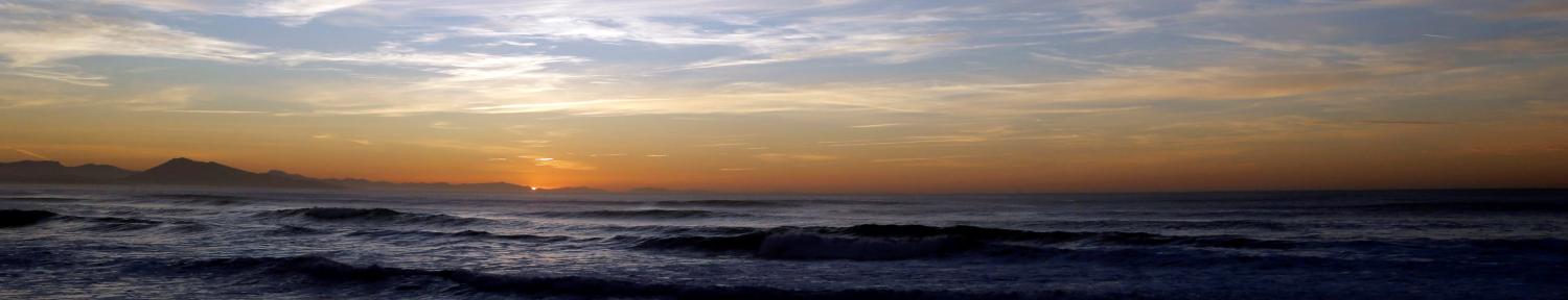 Atlantic Ocean waves are pictured, during an unusually warm autumn day, at sunset in Biarritz, France October 24, 2017. REUTERS/Regis Duvignau - RC1605B14980