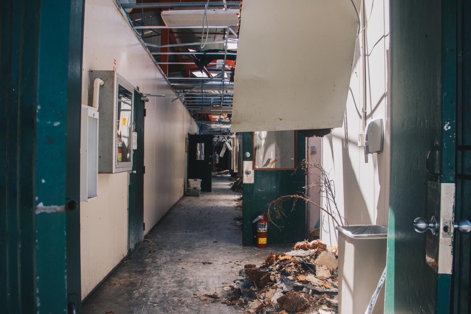 Photo 1: Class room destroyed by hurricane in Puerto Rico