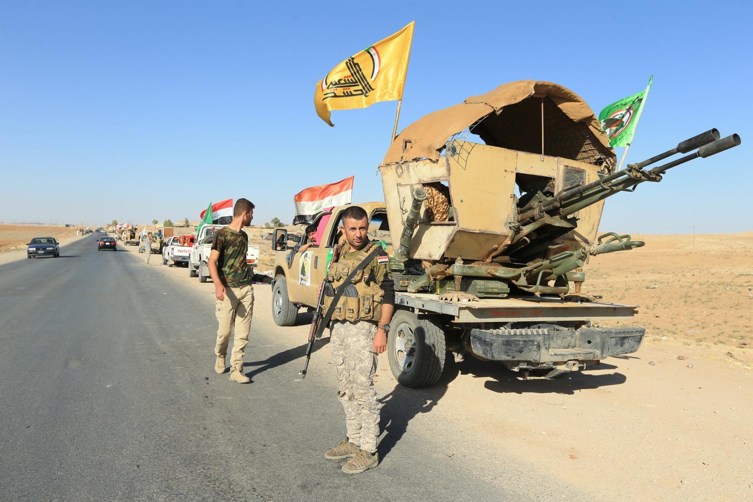 Shi'ite Popular Mobilization Forces (PMF) are seen in Zumar, Nineveh province, Iraq October 18, 2017. REUTERS