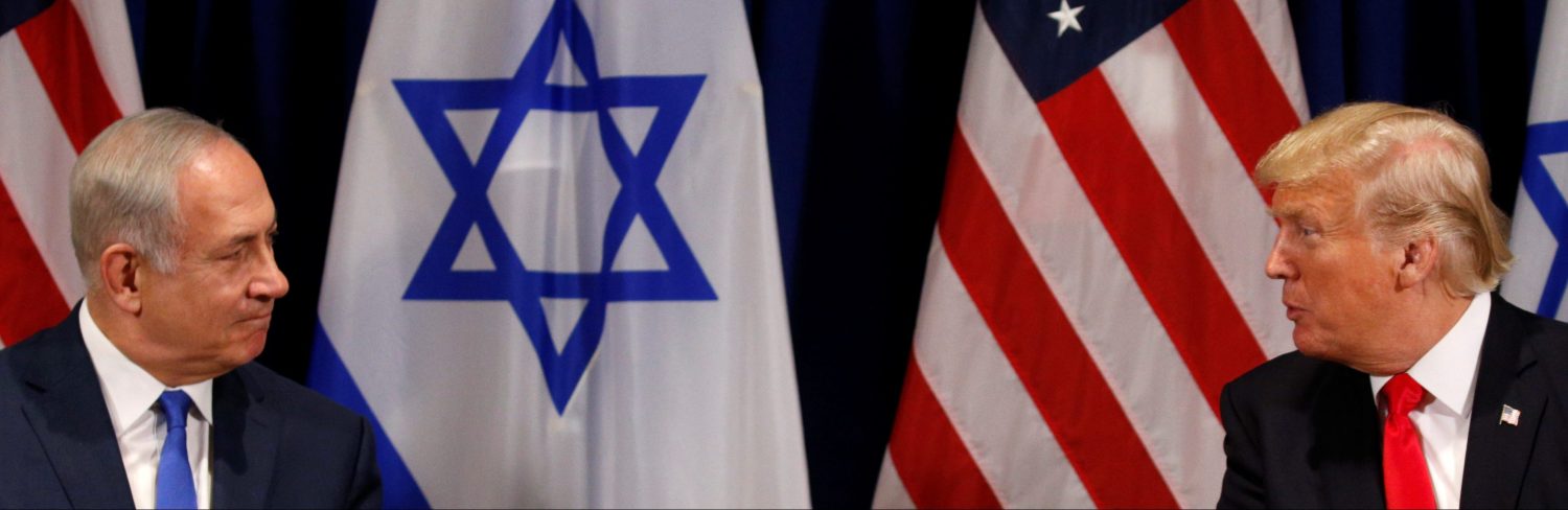 U.S. President Donald Trump meets with Israeli Prime Minister Benjamin Netanyahu in New York, U.S., September 18, 2017. REUTERS/Kevin Lamarque - RC1B0D219490