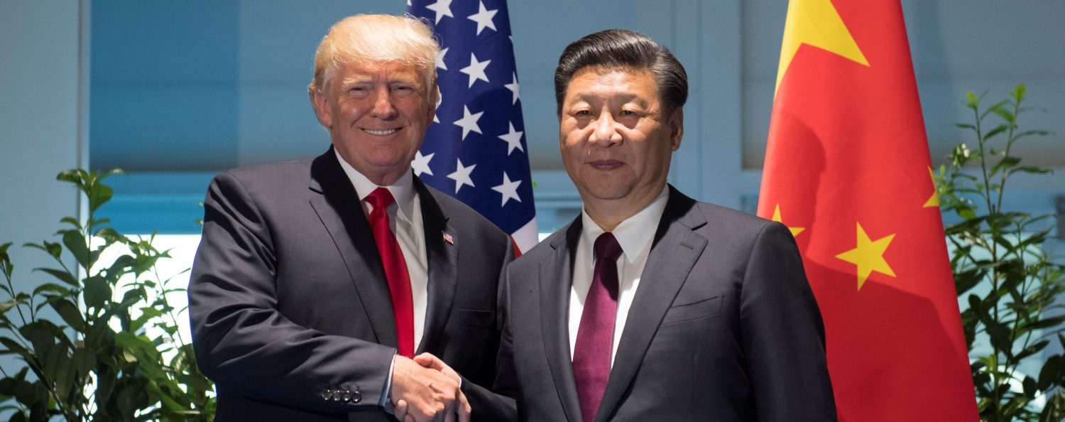 U.S. President Donald Trump and Chinese President Xi Jinping (R) shake hands prior to a meeting on the sidelines of the G20 Summit in Hamburg, Germany, July 8, 2017. REUTERS/Saul Loeb, Pool - RC1D425FD020