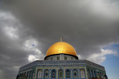 Clouds gather over the Dome of the Rock, located on the compound known to Muslims as Noble Sanctuary and Jews as Temple Mount, in Jerusalem's Old City November 6, 2017. Picture taken November 6, 2017. REUTERS/Ammar Awad - RC1E63CA8C10