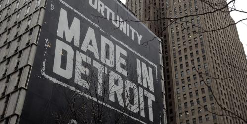 "Made in Detroit" banner