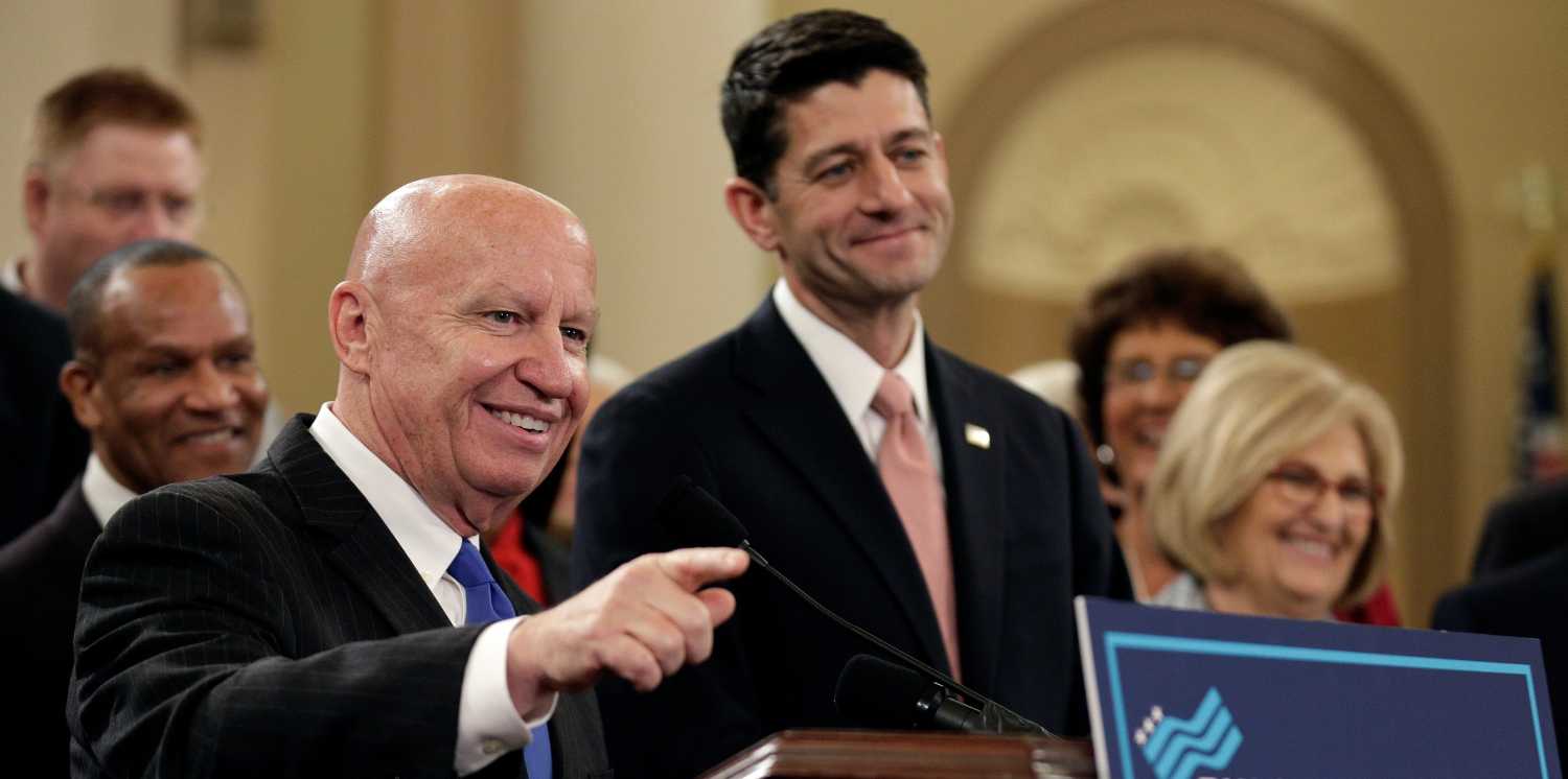 Kevin Brady and Paul Ryan at podium.