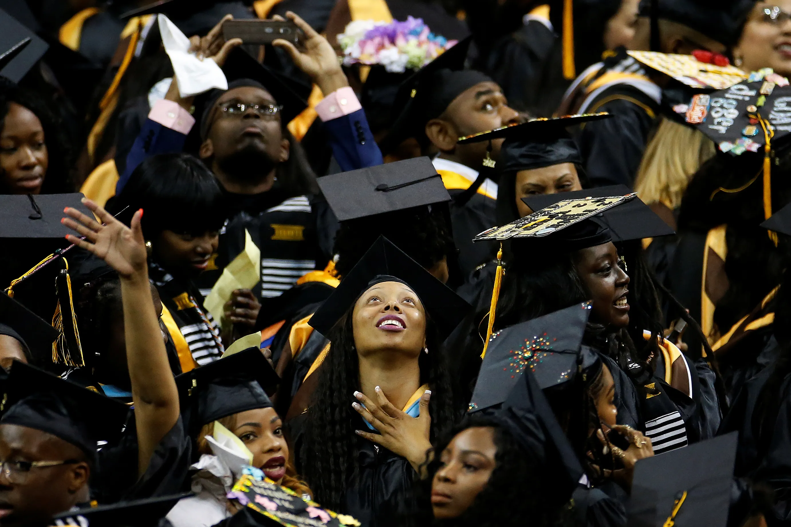 REUTERSBlack women are earning more college