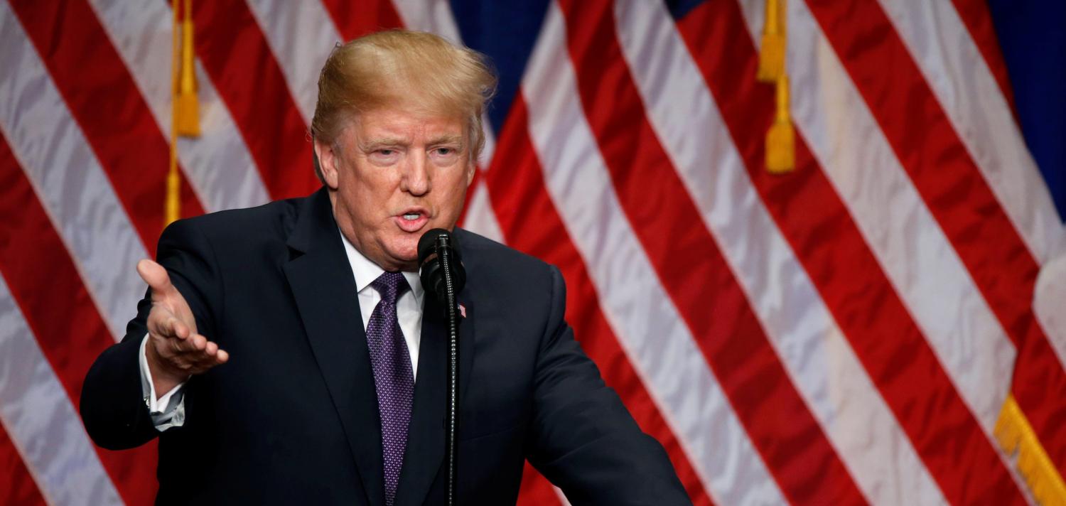 U.S. President Donald Trump delivers remarks regarding the Administration's National Security Strategy at the Ronald Reagan Building and International Trade Center in Washington D.C., U.S. December 18, 2017. REUTERS/Joshua Roberts