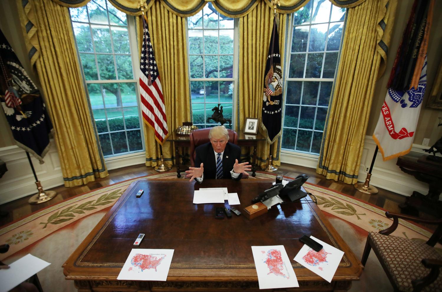 U.S. President Donald Trump in the Oval Office