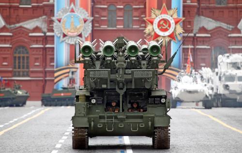 Russian army parade marking the World War II anniversary in Moscow