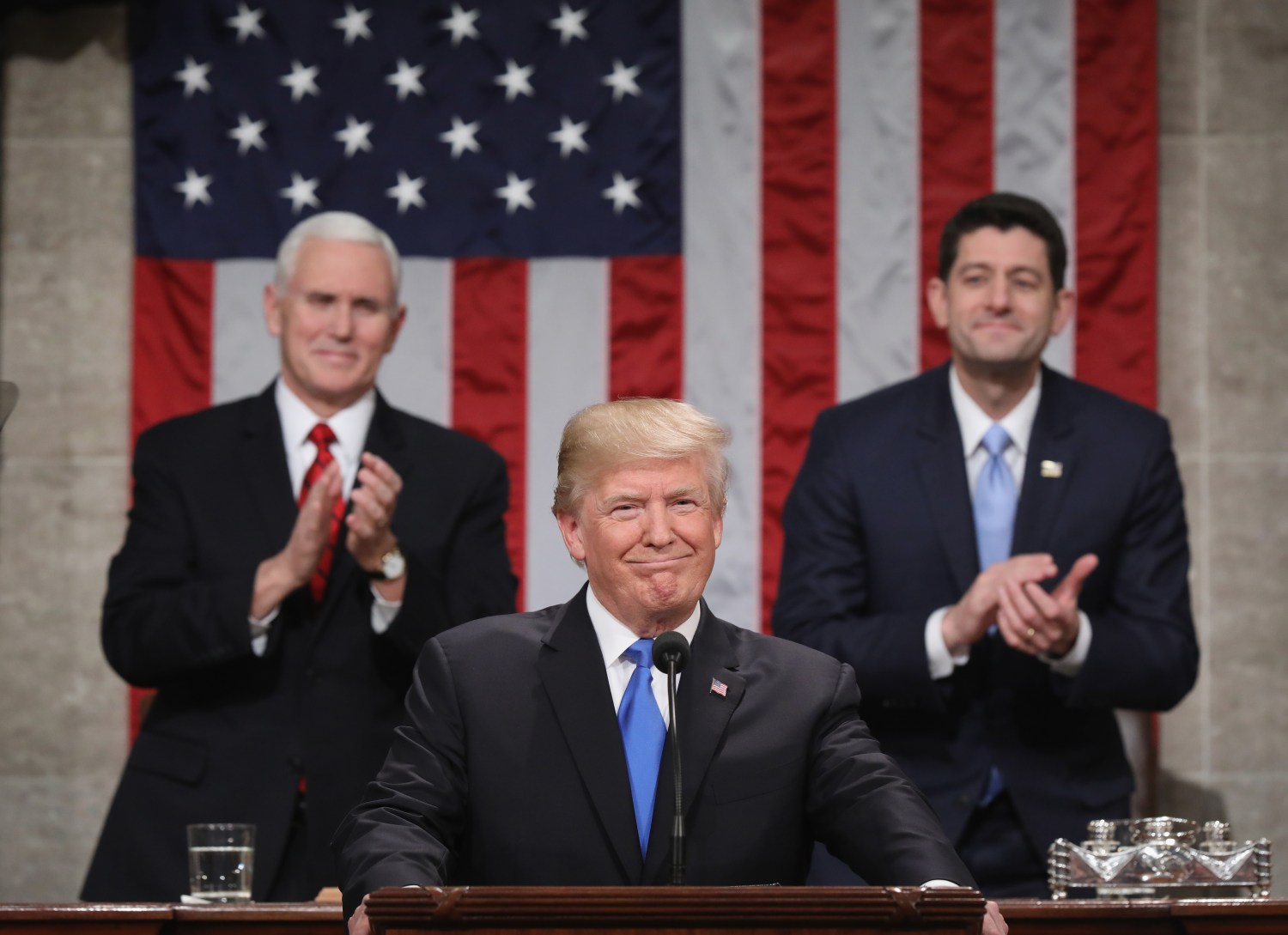 U.S. President Donald Trump delivers his first State of the Union address in Washington